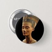 Bild des Nefertiti-Fehlschlags in Neues Museum Button (Vorne & Hinten)