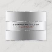 Bild des silberfarbenen Stahls aus Metall Visitenkarte (Vorderseite)