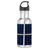 Bild des Solarpaneels Power lustig Edelstahlflasche (Vorderseite)