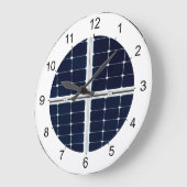 Bild des Solarpaneels Power lustig Große Wanduhr (Winkel)