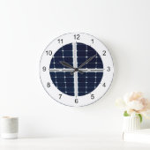 Bild des Solarpaneels Power lustig Große Wanduhr (Zuhause)