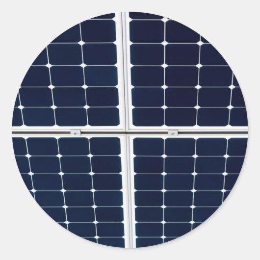 Bild des Solarpaneels Power lustig Runder Aufkleber (Vorderseite)