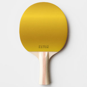 Bild des Tischtennispaddels mit metallischem goldf Tischtennis Schläger