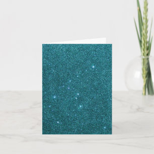 Bild des trendigen aquamarinen Glitzer Karte