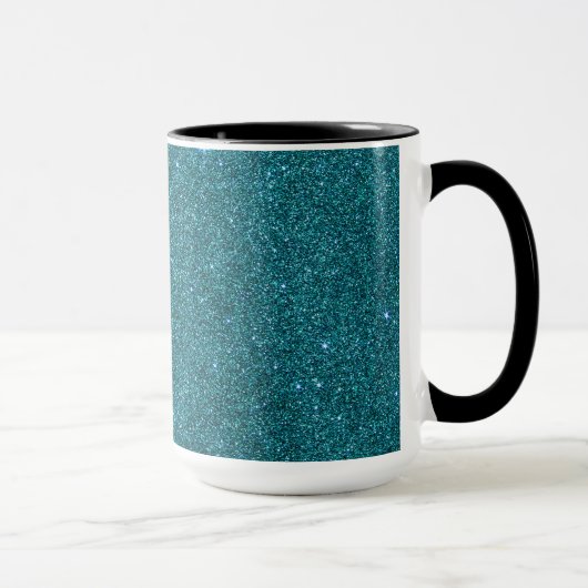 Bild des trendy aquamarinen Glitters Tasse (Rechts)