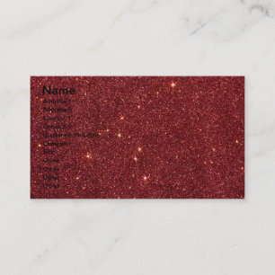 Bild des trendy roten Glitters Visitenkarte
