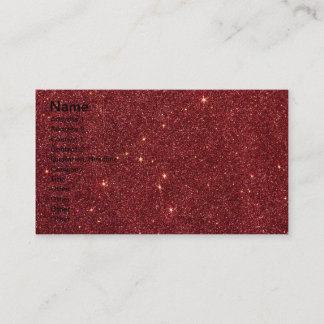 Bild des trendy roten Glitters Visitenkarte
