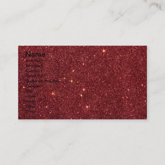 Bild des trendy roten Glitters Visitenkarte (Vorderseite)