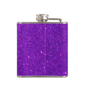 Bild des Trendy tiefpurpurnen Glitzer Flachmann (Rückseite)