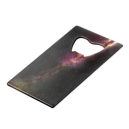 Bild des Universums Geldbeutel Flaschenöffner (Vorderseite Schrägansicht)