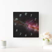 Bild des Universums Quadratische Wanduhr (Zuhause)