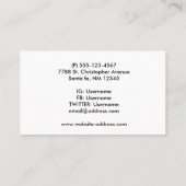 Bild des Universums Visitenkarte (Rückseite)