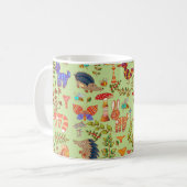 Bild des Waldlebens. Flora und Fauna. Vinta Kaffeetasse (Vorderseite Links)