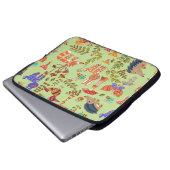 Bild des Waldlebens. Flora und Fauna. Vinta Laptopschutzhülle (Vorne Knopf)