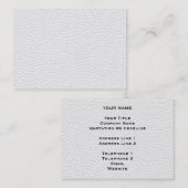 Bild des weißen Leders Visitenkarte (Vorne/Hinten)