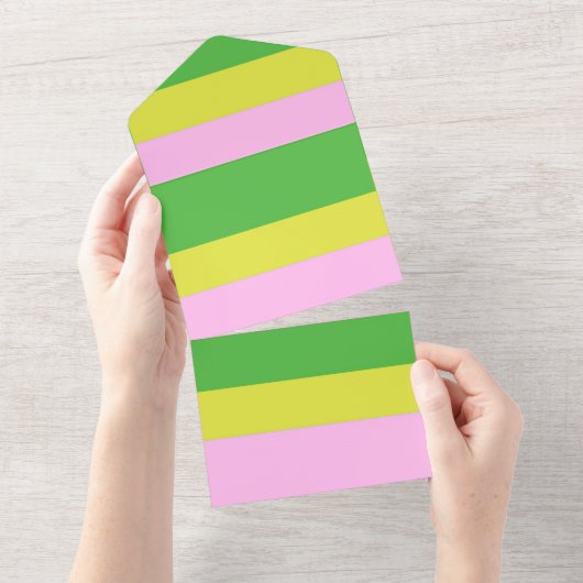 Bild drei Farben Kunst All In One Einladung (Abreißtisch)