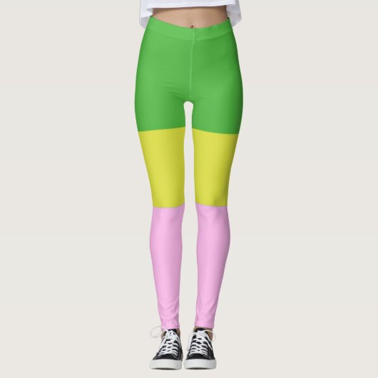 Bild drei Farben Kunst Leggings (Vorderseite)