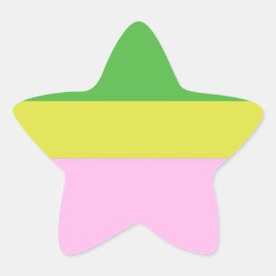 Bild drei Farben Kunst Stern-Aufkleber