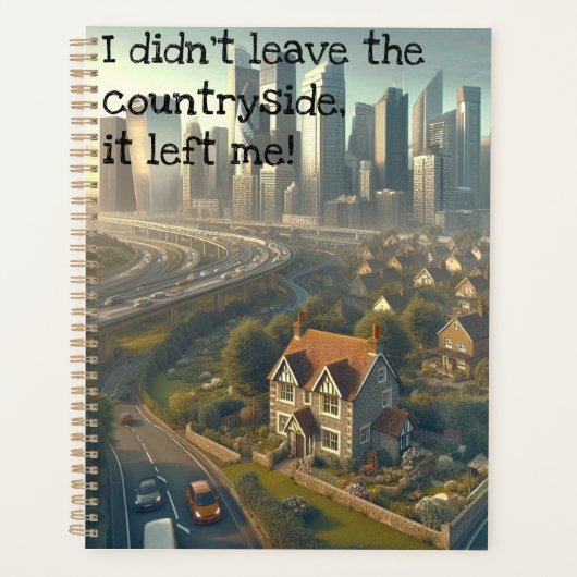 Bild einer niedlichen Hütte mit einer Stadt in der Planer (Vorderseite)