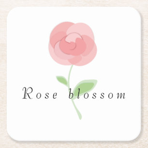 Bild einer Rose Blume rund kissen Kaffee Tasse Rechteckiger Pappuntersetzer
