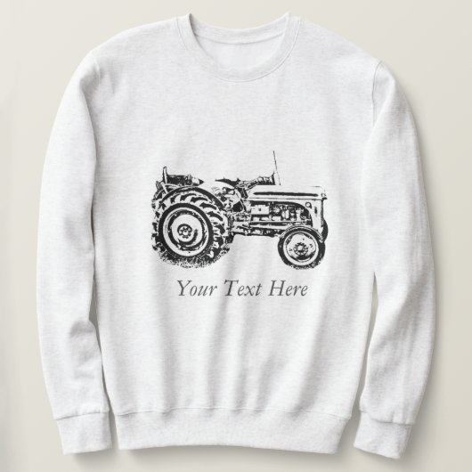 Bild eines alten grauen Massetraktors Sweatshirt (Design vorne)