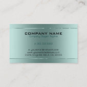 Bild eines blau-grünen Metalls mit glänzenden Stre Visitenkarte (Rückseite)