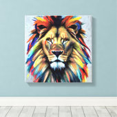 Bild eines großen Löwen Leinwanddruck (Insitu (Holzboden))