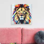 Bild eines großen Löwen Leinwanddruck (Insitu (Wohnzimmer))