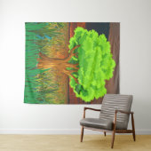 Bild eines immergrünen Baumes - Waldbaum Wandteppich (Beispiel (Horizontal))