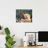 Bild eines Kitten und eines Lop Ohr Kaninchen Steh Poster (Heimbüro)