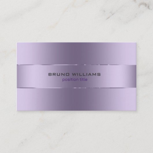Bild eines lila Metalls mit glänzenden Streifen Visitenkarte (Vorderseite)