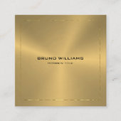 Bild eines metallischen goldglänzenden Quadrats Quadratische Visitenkarte (Vorderseite)