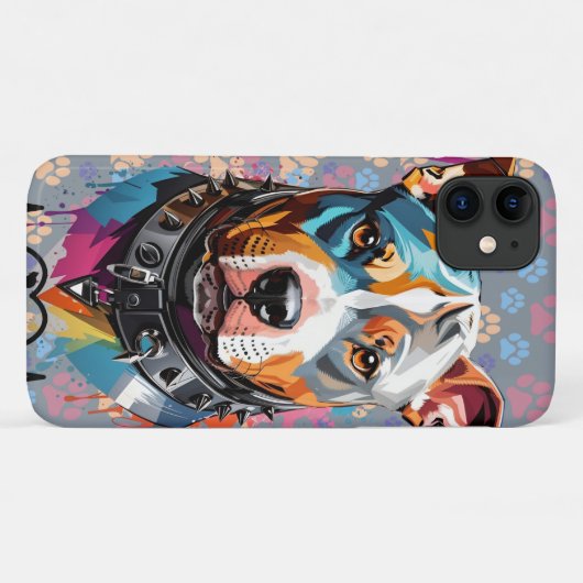 Bild eines Pitbullenhundes Case-Mate iPhone Hülle (Rückseite (Horizontal))