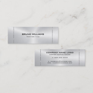 Bild eines silberfarbenen silbernen Shiny-Schlagan Mini Visitenkarte