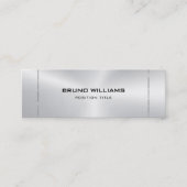 Bild eines silberfarbenen silbernen Shiny-Schlagan Mini Visitenkarte (Vorderseite)