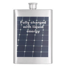 Bild eines solaren Powers lustig Flachmann