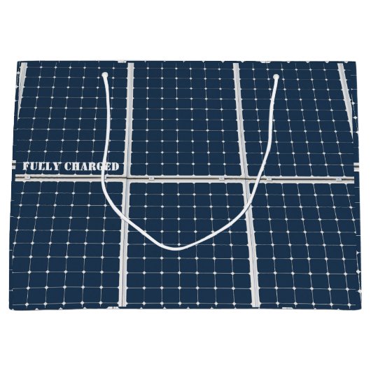 Bild eines solaren Powers lustig Große Geschenktüte (Vorderseite)