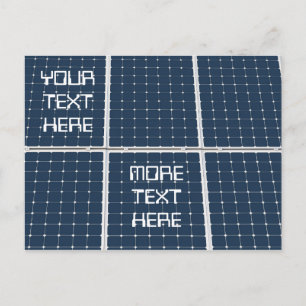 Bild eines solaren Powers lustig Postkarte