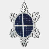 Bild eines solaren Powers lustig Schneeflocken Zinn-Ornament (Rechts)