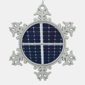 Bild eines solaren Powers lustig Schneeflocken Zinn-Ornament (Vorderseite)