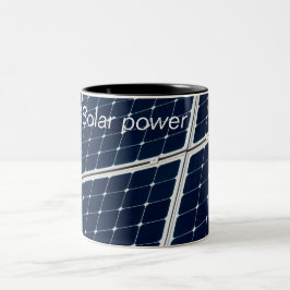 Bild eines solaren Powers lustig Zweifarbige Tasse