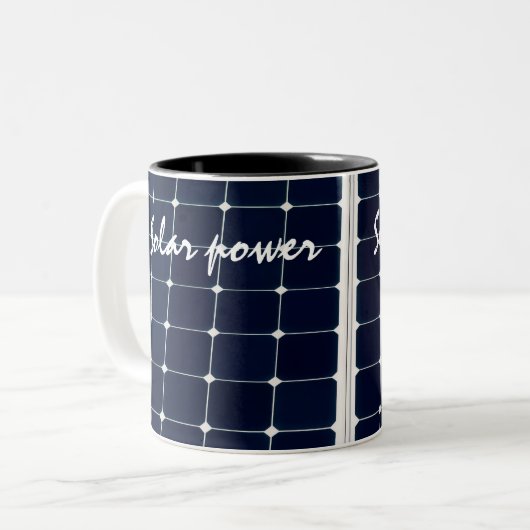 Bild eines solaren Powers lustig Zweifarbige Tasse (Vorderseite Links)