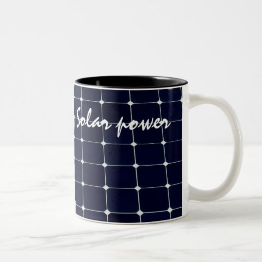 Bild eines solaren Powers lustig Zweifarbige Tasse (Rechts)