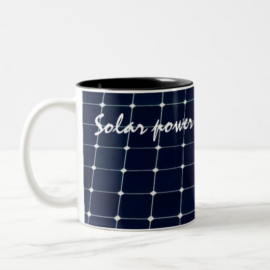 Bild eines solaren Powers lustig Zweifarbige Tasse (Links)