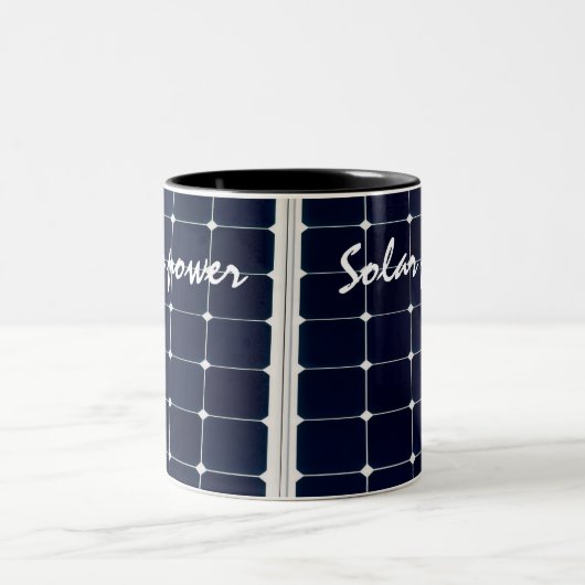 Bild eines solaren Powers lustig Zweifarbige Tasse (Mittel)