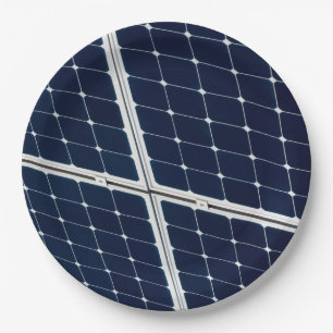 Bild eines Solarpanels lustig Pappteller