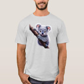 Bild eines süßen Koala auf einem Ast. T-Shirt (Vorderseite)
