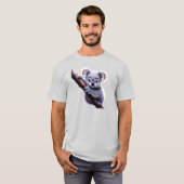 Bild eines süßen Koala auf einem Ast. T-Shirt (Vorne ganz)