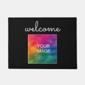 Bild-Foto hinzufügen Hier Willkommen Benutzerdefin Fußmatte (Vorderseite)
