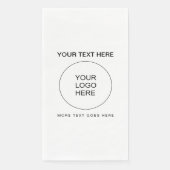 Bild-Foto-Logo hinzufügen Weiße Vorlage laden Serviette (Vorderseite)